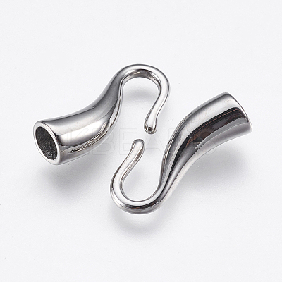 Tarnish Resistant 304 Stainless Steel Hook
 Clasps LS-STAS-E428-01P-1