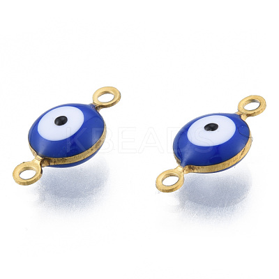 304 Stainless Steel Enamel Connector Charms STAS-N092-176-1