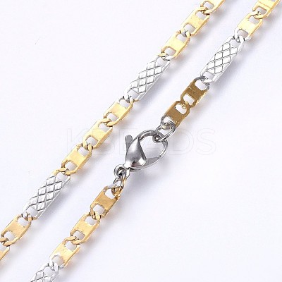 304 Stainless Steel Mariner Link Chains Necklaces X-NJEW-P223-08GP-1