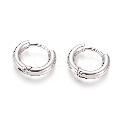 Tarnish Resistant Small Huggie Hoop Earrings for Girl Women X-EJEW-F111B-13mm-PA-1