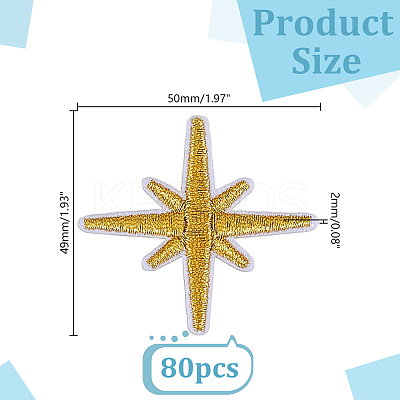 80Pcs Computerized Embroidery Cloth Iron on/Sew on Patches DIY-HY0003-08B-1
