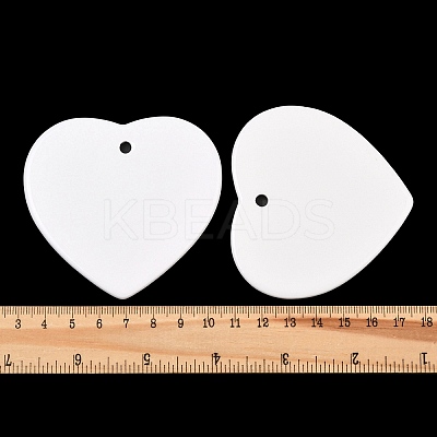 White Porcelain Blank Big Pendants PORC-PW0001-101B-1