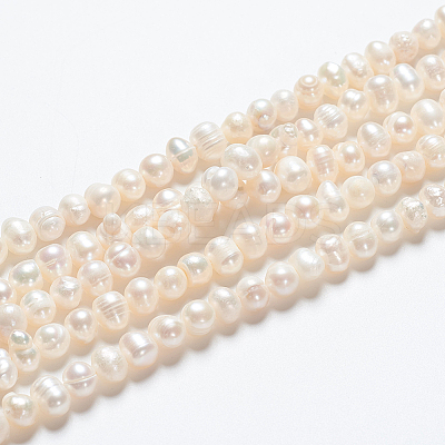 Natural Cultured Freshwater Pearl Beads Strands X-PEAR-L001-F-08-1