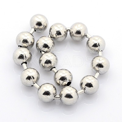 Tarnish Resistant Electroplate 304 Stainless Steel Ball Chains LS-CHS-L001-12mm-P-1