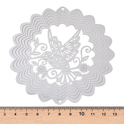 201 Stainless Steel 3D Rotating Hanging Wind Spinner STAS-B122-01P-03-1