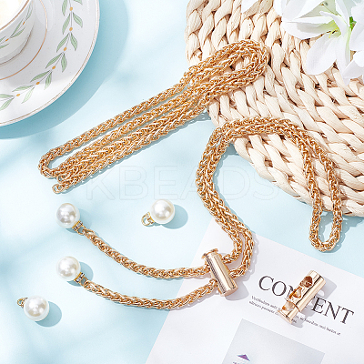 2Pcs Alloy Bucket Bag Drawstring Chains DIY-WR0003-08G-1