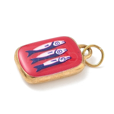 Printing 304 Stainless Steel Pendants STAS-D206-01B-G-1