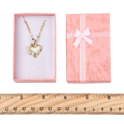 12Pcs 3 Colors Cardboard Paper Necklace Boxes CON-FS0001-18-1