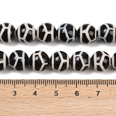 Tibetan Style dZi Beads Strands G-G328-A04-10mm-1