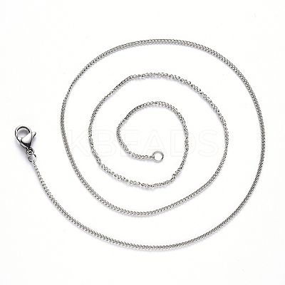 Non-Tarnish 304 Stainless Steel Curb Chain Necklace NJEW-S420-001B-P-1
