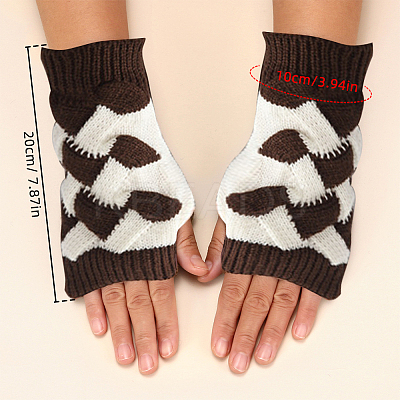 Polyacrylonitrile Fiber Yarn Knitting Fingerless Gloves COHT-PW0001-13C-1