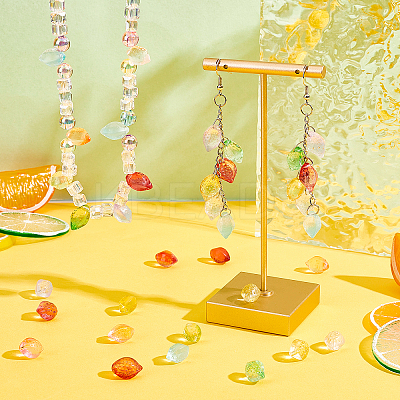 80Pcs 8 Colors Lemon Lampwork Charms LAMP-PH0001-08-1