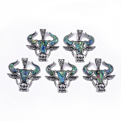 Abalone Shell/Paua Shell Pendants RESI-S376-04-1