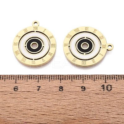 304 Stainless Steel Enamel Pendants STAS-Q111-10G-01-1