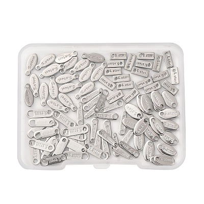 100Pcs 5 Styles 304 Stainless Steel Charms STAS-FP0001-04-1