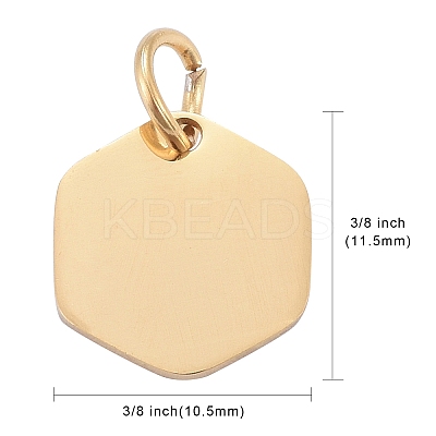 Ion Plating(IP) 304 Stainless Steel Stamping Blank Tag Charms LS-STAS-I311-24G-1