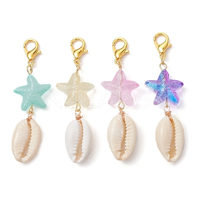 Shell Pendent Decorations HJEW-JM01324-1