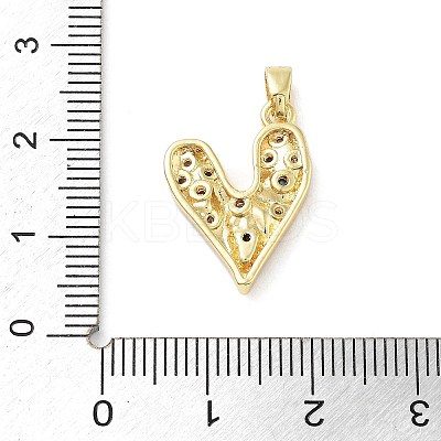 Brass Micro Pave Cubic Zirconia Pendants KK-F877-27G-1