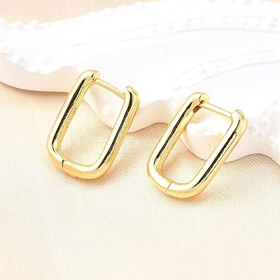 Brass Huggie Hoop Earrings EJEW-F245-04G-A-1