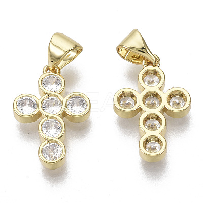 Brass Micro Pave Cubic Zirconia Pendants ZIRC-S067-046-NF-1
