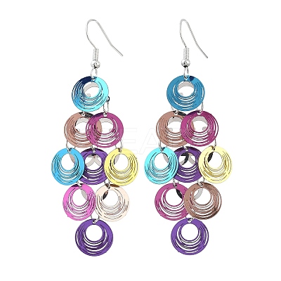 430 Stainless Steel Dangle Earrings EJEW-B157-01C-1