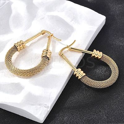 201 Stainless Steel Hoop Earrings LS-EJEW-Q026-15G-A-1