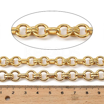 304 Stainless Steel Ring Link Chains CHS-G051-16G-1