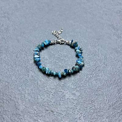 Natural Apatite Chip Beaded Bracelets for Women IW6789-42-1