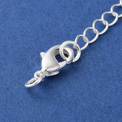 Brass Lobster Clasps & Ends with Chain KK-F880-35S-1