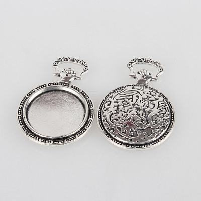 Tibetan Style Alloy Pendant Cabochon Settings LS-TIBEP-N003-74AS-1