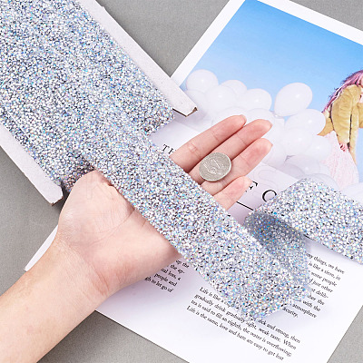 Glitter Resin Hotfix Rhinestone(Hot Melt Adhesive On The Back) OCOR-TA0002-02-40mm-1