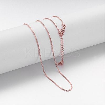 Brass Chain Necklaces MAK-F013-06RG-1
