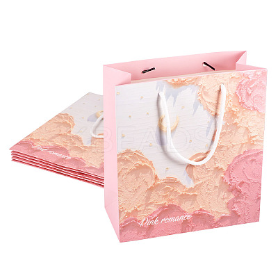 6Pcs Rectangle Paper FLower Gift Bags with Rope Handles ABAG-TA0001-29A-1