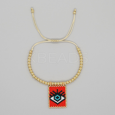 Bohemian Style Brass Bead Braided Bead Bracelets DK2646-6-1