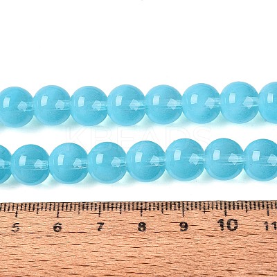 Transparent Glass Imitation Cat Eye Beads Strands GLAA-Q110-01C-06-1