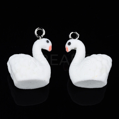 Flocky Resin Pendants X-RESI-N032-13-1