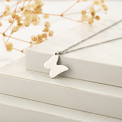 Non-Tarnish 304 Stainless Steel Pendant Necklaces FZ5872-1-1