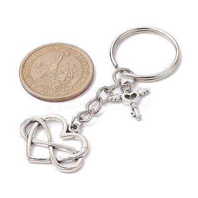 Valentine's Day Heart Alloy Pendant Keychain KEYC-JKC00625-05-1