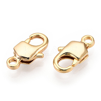 Brass Lobster Claw Clasps KK-N254-12G-1
