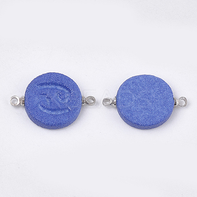 Handmade Porcelain Links connectors PORC-T002-124F-1