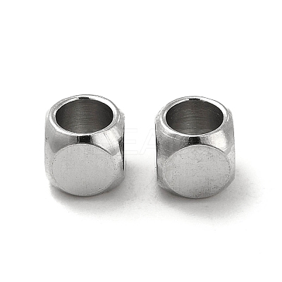 Non-Tarnish 201 Stainless Steel Cube Beads STAS-P319-11A-P-1