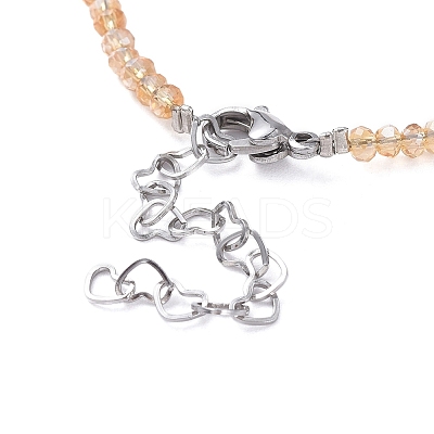 Electroplate Glass Beads Anklets AJEW-AN00279-05-1