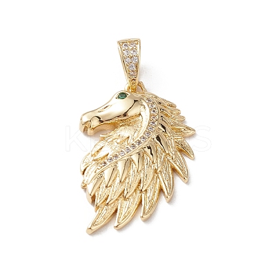 Brass Micro Pave Cubic Zirconia Pendants KK-M240-08B-1