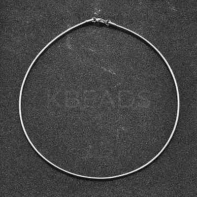 Non-Tarnish Casual Style 304 Stainless Steel Choker Necklaces STAS-O037-02P-1