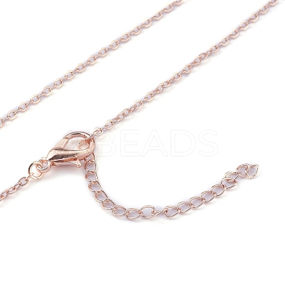 304 Stainless Steel Alps Pendant Necklaces LS-NJEW-Z001-01RG-1