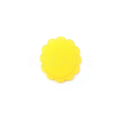 Opaque Embossed Printed Acrylic Pendants MACR-CJC0003-10C-1