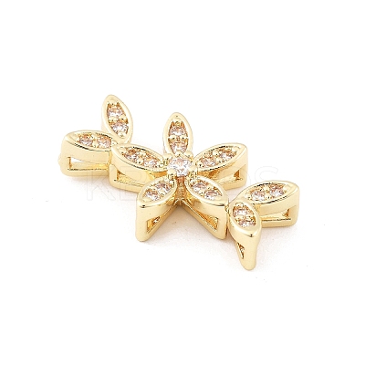 Brass Micro Pave Cubic Zirconia Spacer Beads LS-KK-K371-47B-G-1