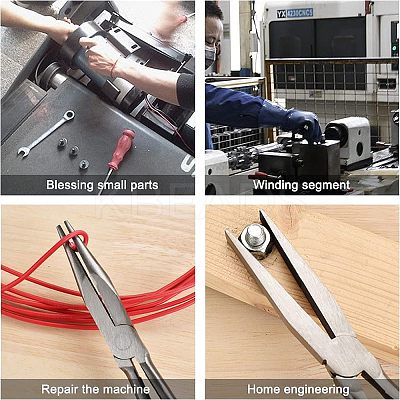 High Carbon Steel Bent Needle Nose Pliers PT-WH0006-05A-1