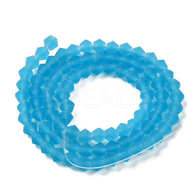 Imitate Austrian Crystal Frosted Glass Beads Strands LS-GLAA-F029-TM3mm-B19-1