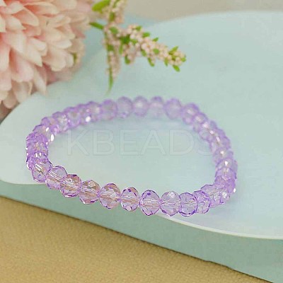 Classic Ethnic Style Faceted Glass Stretch Bracelets for Women RE4529-5-1